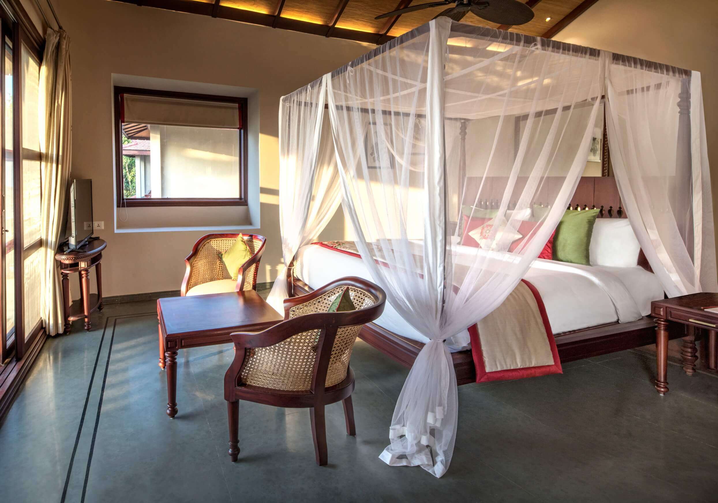 Superior lake view villa bedroom 