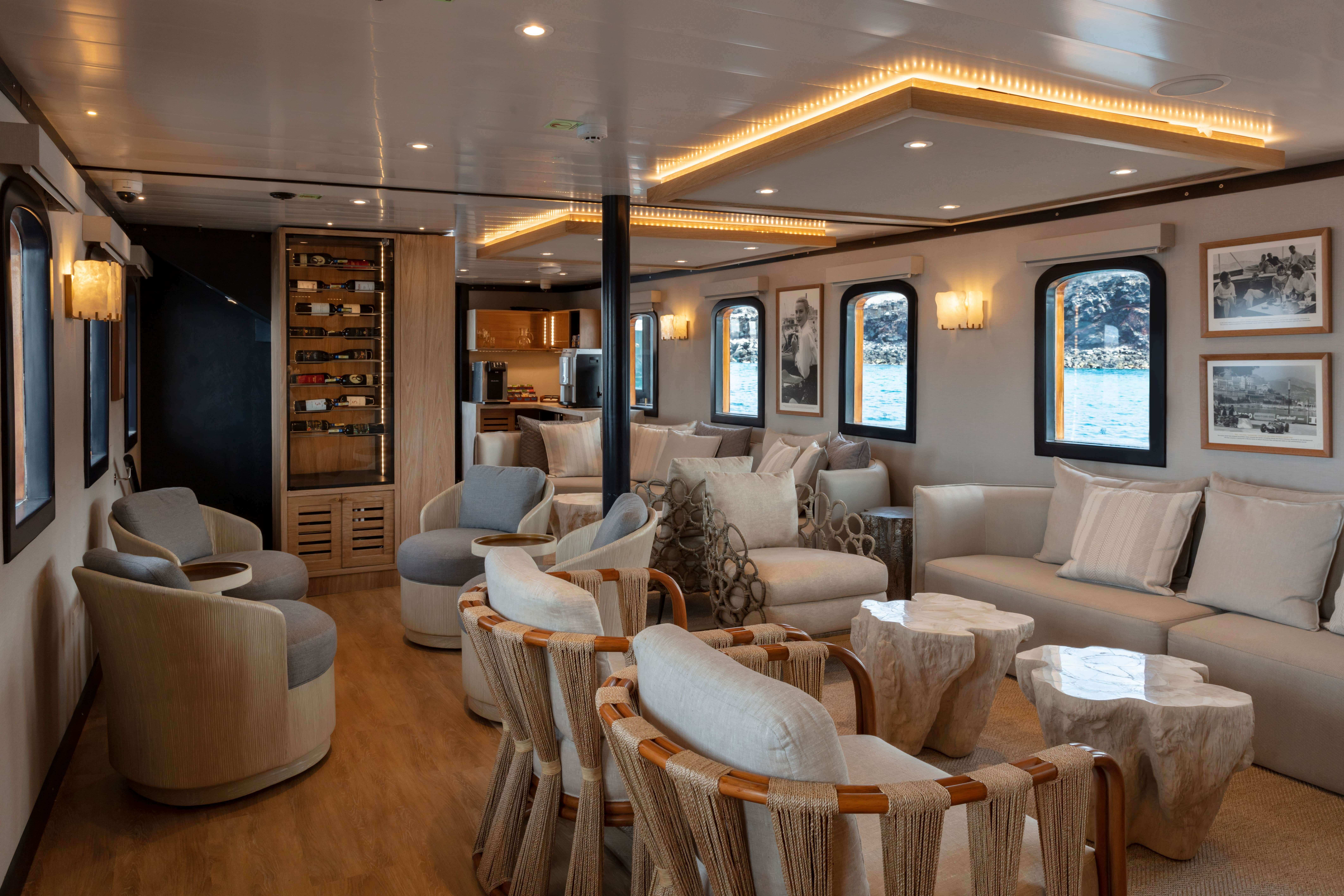 Enjoy the air-conditioned Monaco lounge 