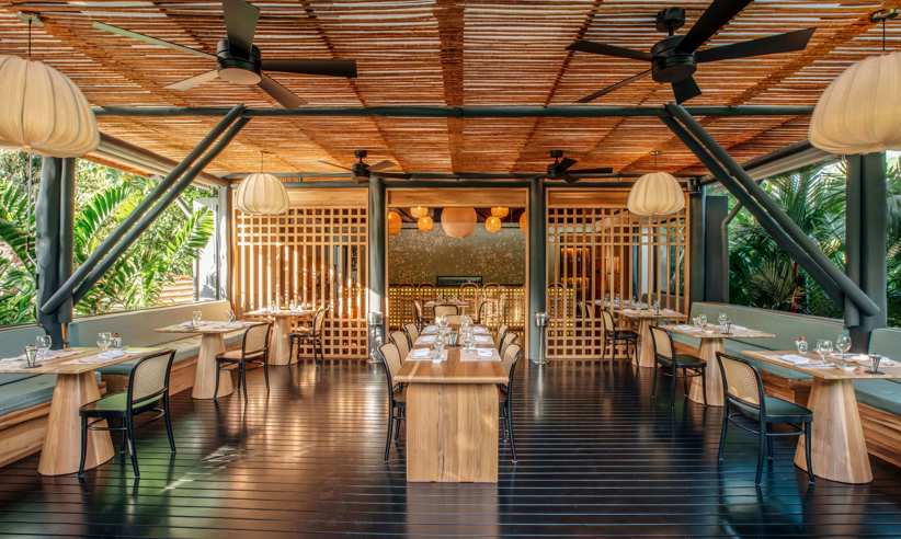 The dining area 
