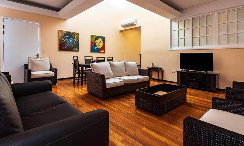 Social area in a two-bedroom villa
