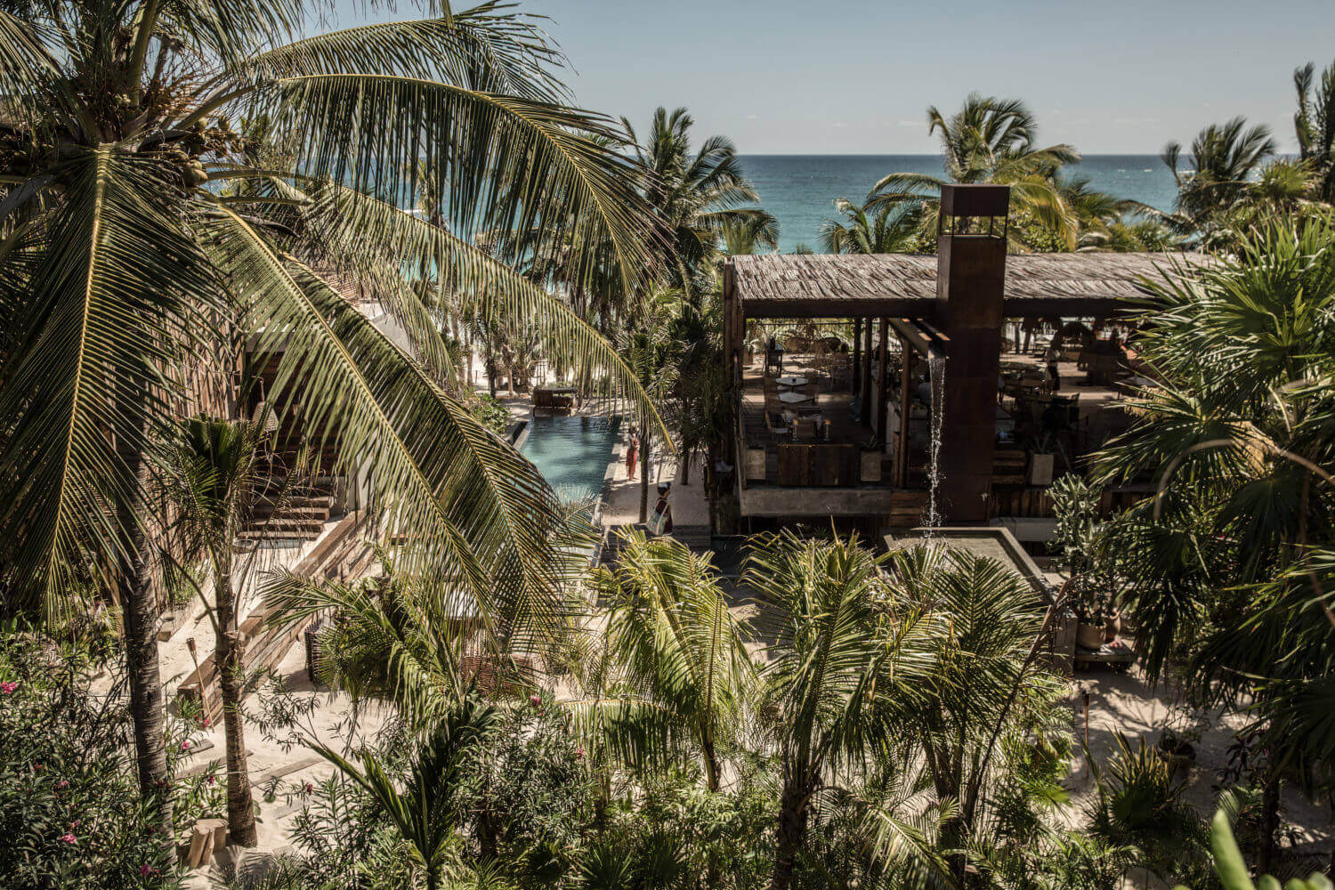 Lush gardens lead to the sea