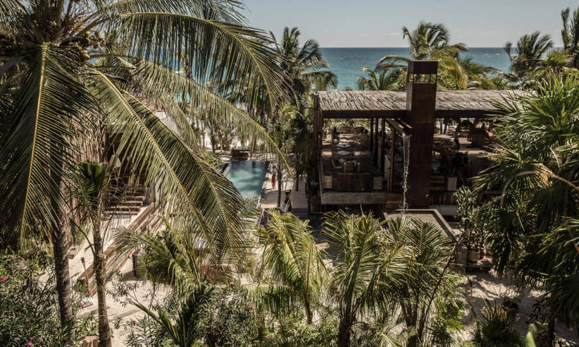 Lush gardens lead to the sea