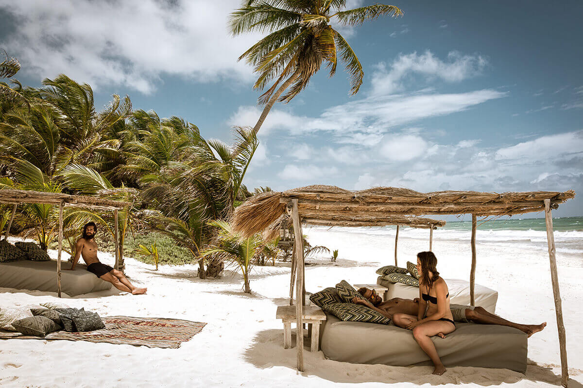 Be Tulum's beautiful white, sandy, beach
