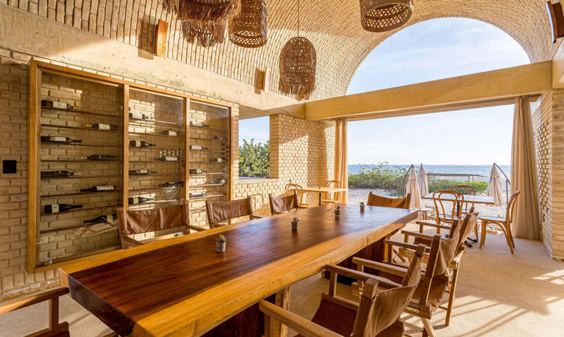 Dining with sea views 