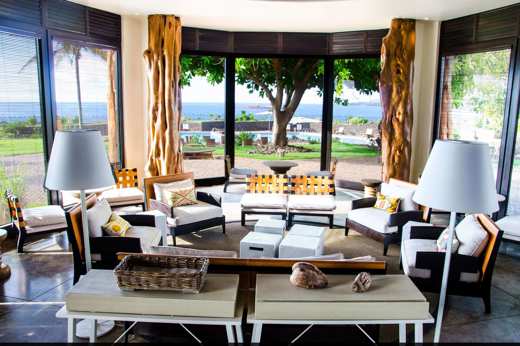 The lounge, with an amazing view