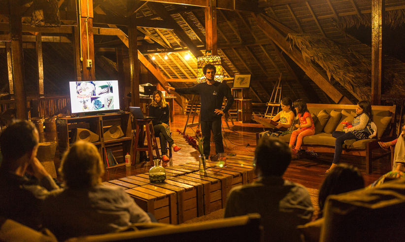 Enjoy evening lectures at the lodge
