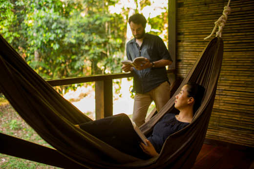 Each room has a hammock