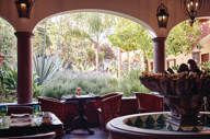 Dine with a lovely garden view