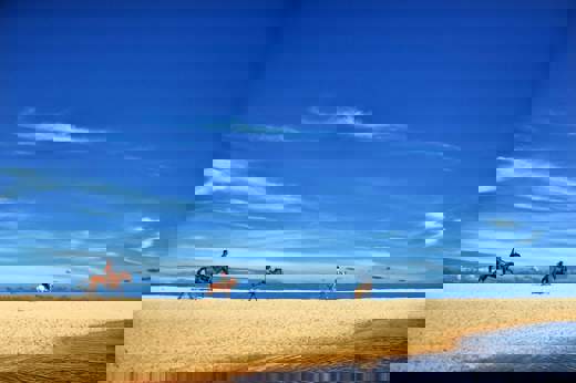 Horse riding on the beach 