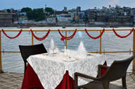 Dine on a terrace overlooking the sacred Ganges 