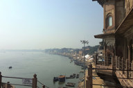 View of the river and famous ghats