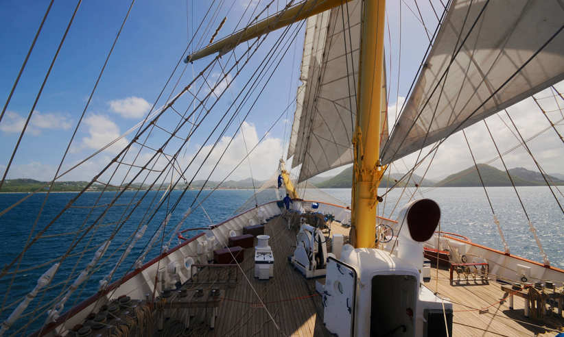 Enjoy cruising with full sails