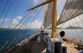 Enjoy cruising with full sails