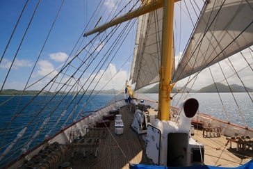 Enjoy cruising with full sails