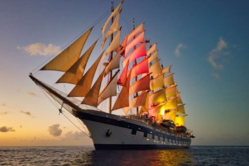 The five-masted Royal Clipper 