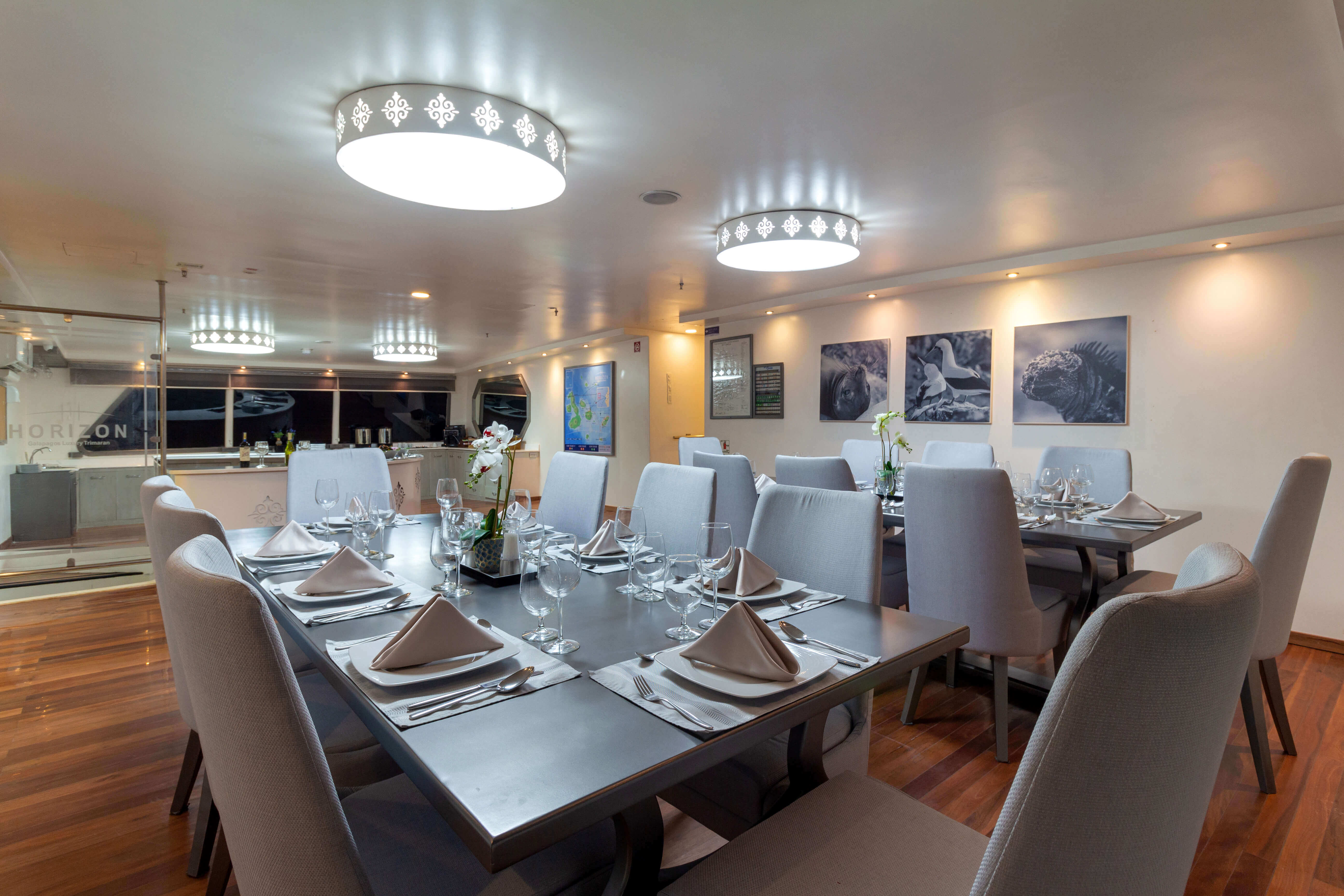 The dining area 