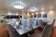 The dining area 