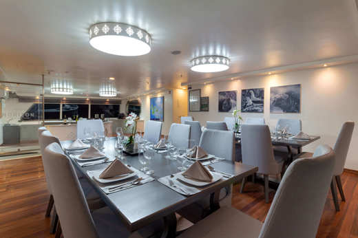 The dining area 