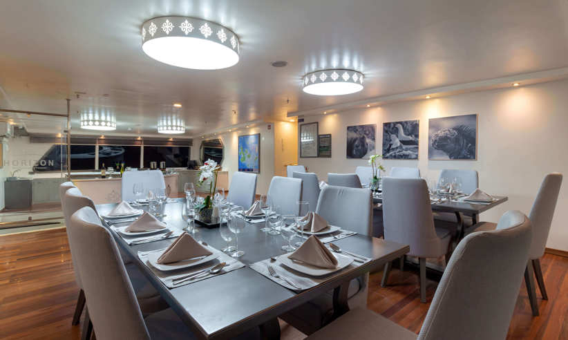 The dining area 