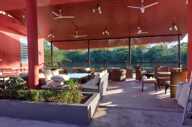 The lounge overlooking the river 
