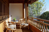 The balcony in a deluxe suite 