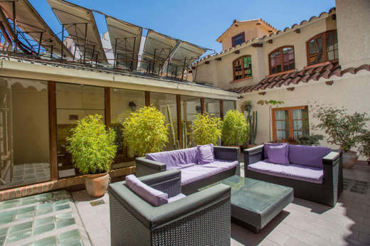 The roof terrace 
