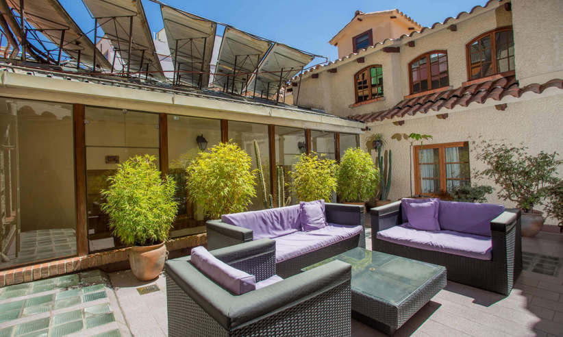 The roof terrace 