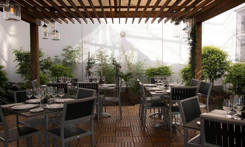The roof terrace 