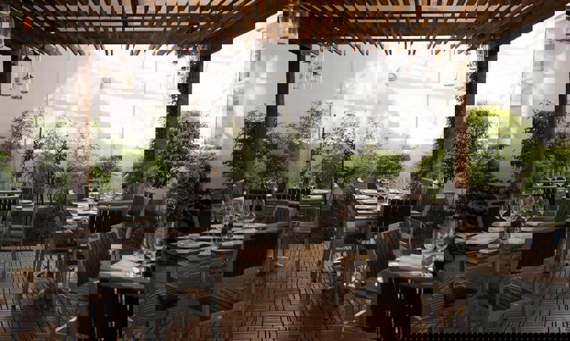 The roof terrace 