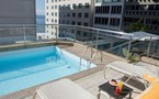 The rooftop pool