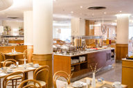 The breakfast area