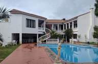 The terrace and pool