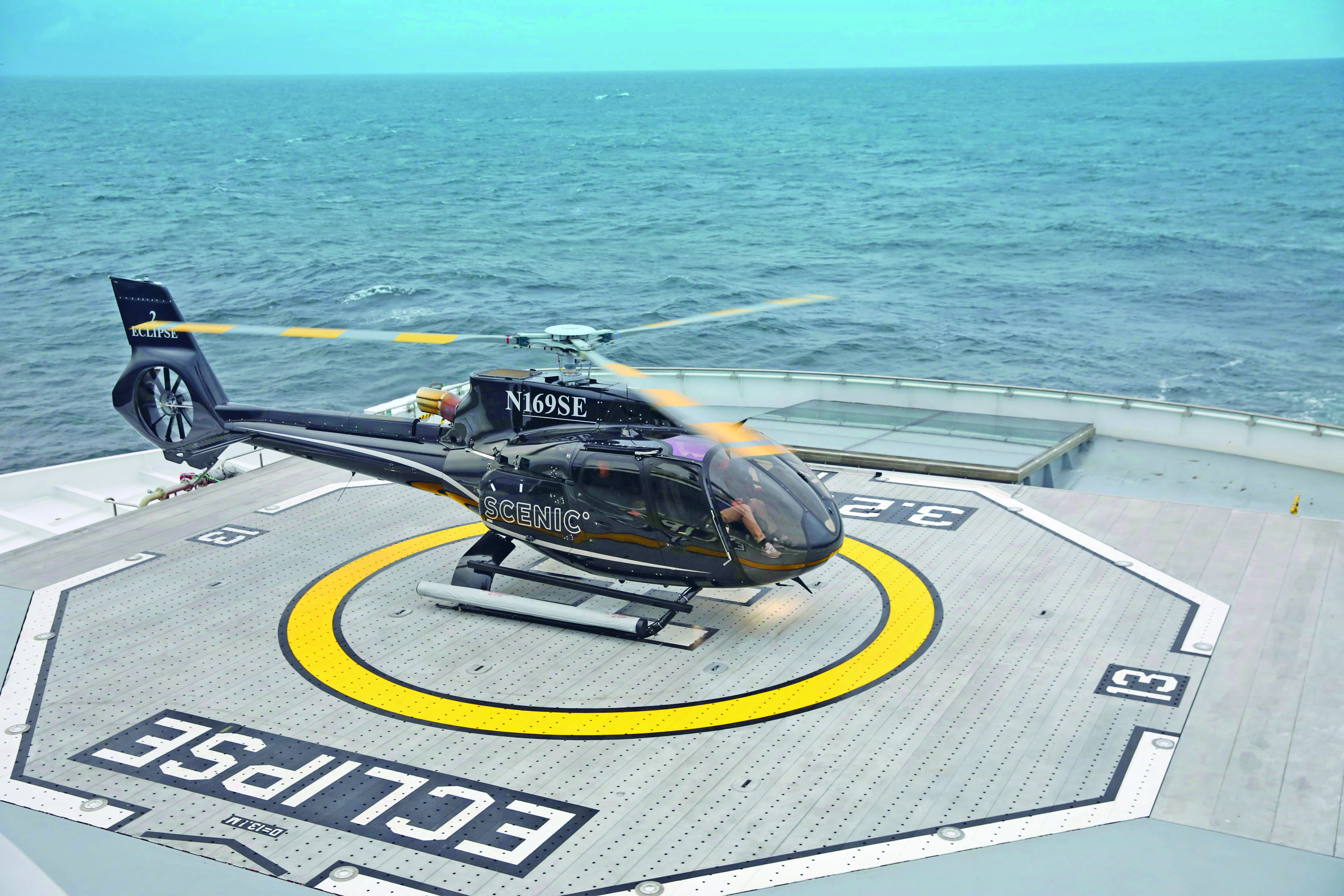 Scenic Eclipse Helicopter Heli Deck