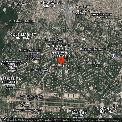 Map of The Imperial New Delhi