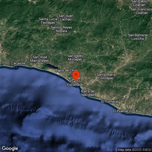 Map of Puerto Escondido