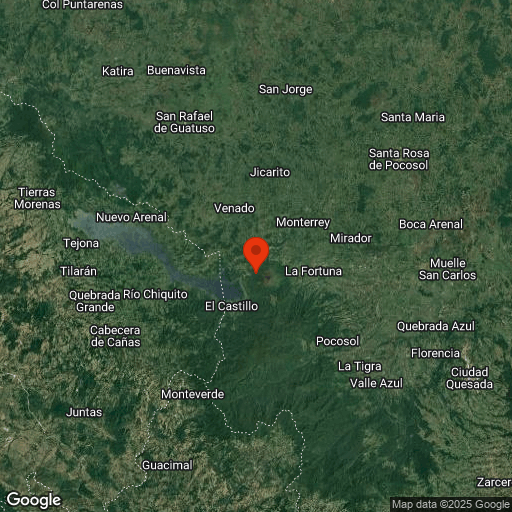 Map of Arenal Volcano National Park