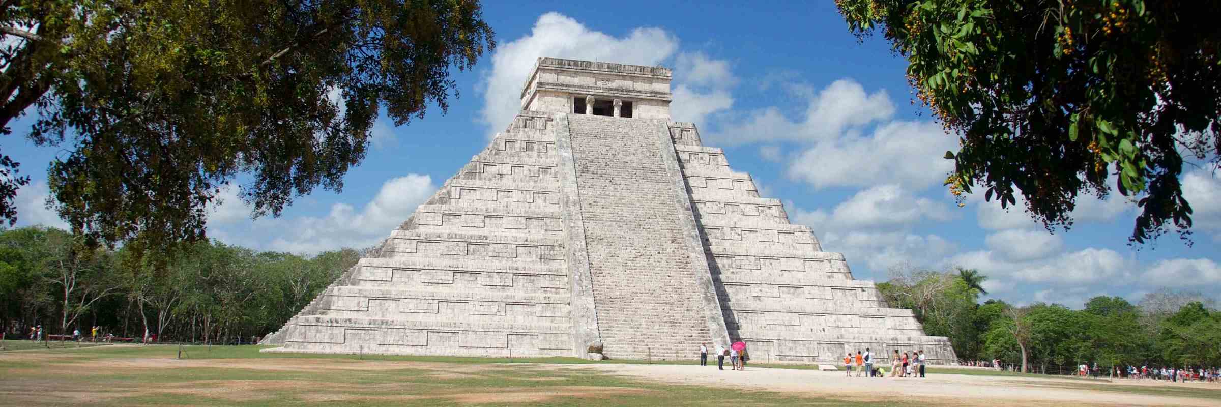 The iconic El Castillo pyramid at Chichen Itza, Yucatan, Mexico, a UNESCO World Heritage Site and ancient Mayan Temple. 