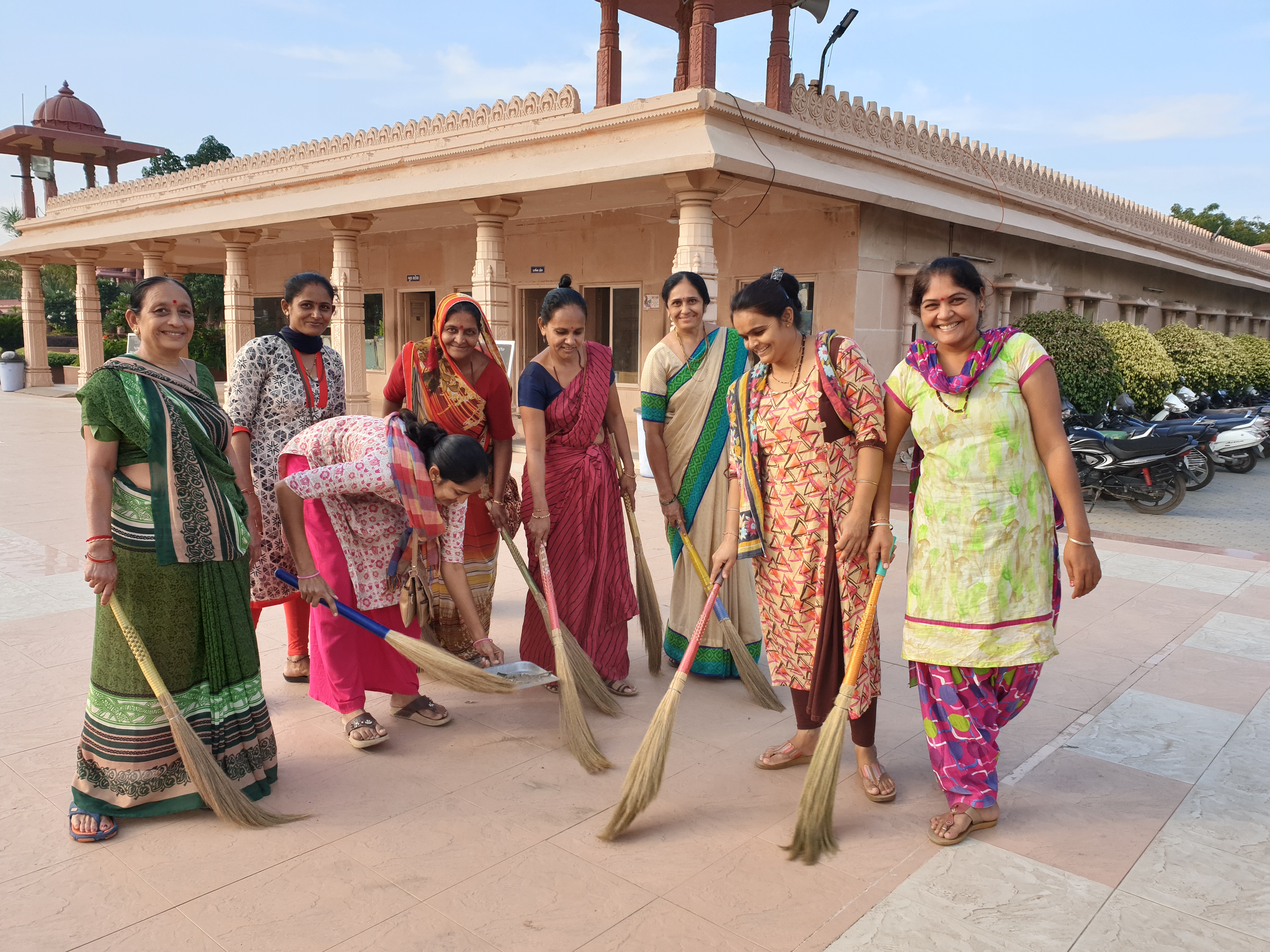 Ladies looking after the Temple