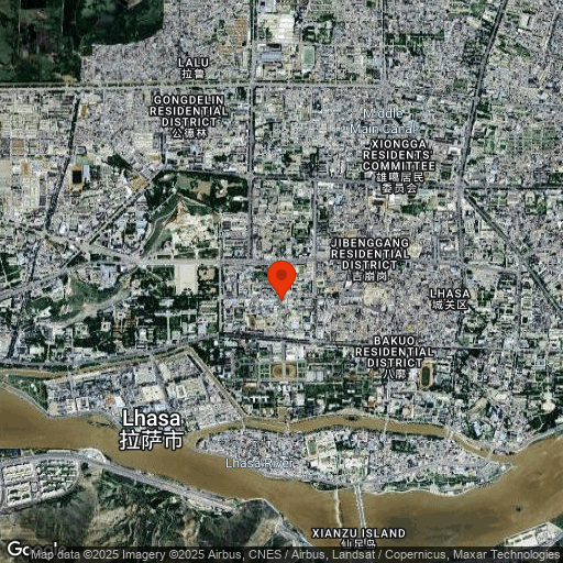 Map of Sacred Lhasa tour