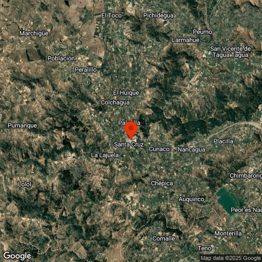 Map of Santa Cruz Vineyards