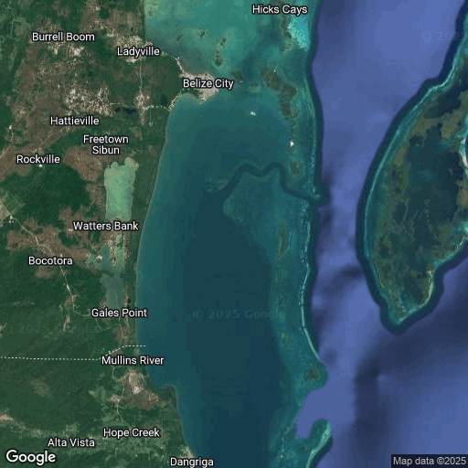Map of The Best Beaches in Belize