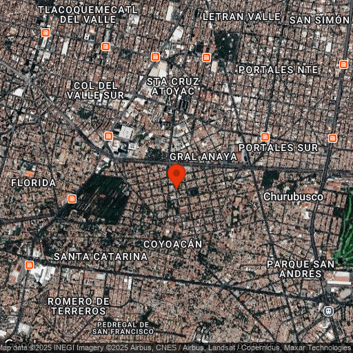 Map of Frida Kahlo Museum