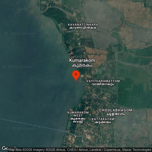 Map of Kumarakom Lake Resort