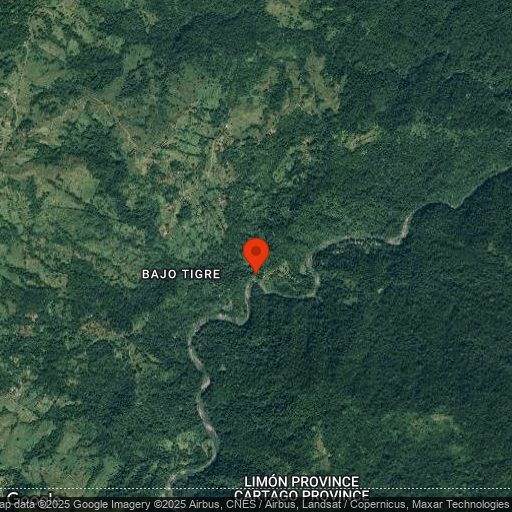 Map of Pacuare River Lodge