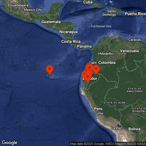 Map of Ecuador & Galapagos