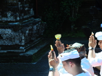 Worship in Bali during Galungan festival