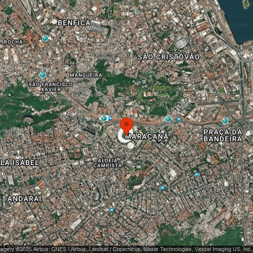 Map of Maracana Stadium