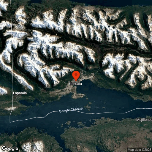 Map of Ushuaia & Tierra del Fuego