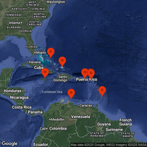 Map of Caribbean