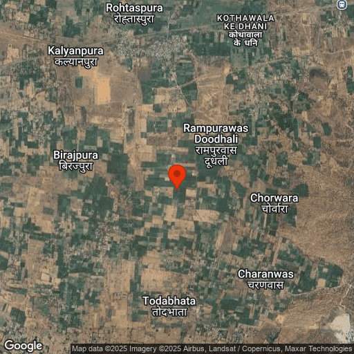 Map of Dera Village Retreat, rural Rajasthan